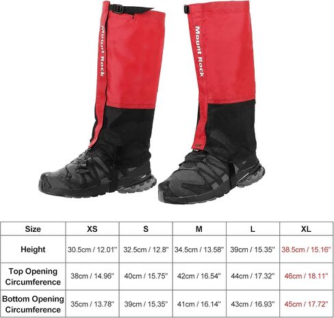 PATIKIL Leg Gaiters, Waterproof Shoe Covers Hiking Gaiters Adjustable Snow Boot Gaiter for Hiking, Walking, Climbing in Kuwait