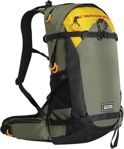 OutdoorMaster Ski Backpack, 12L Snowboard Travel Backpack, Skiing Bag with Breathable EVA Back, Waterproof Backpack for Snowboard, Ski, Camping, Hiking - Black in Saudi Arabia