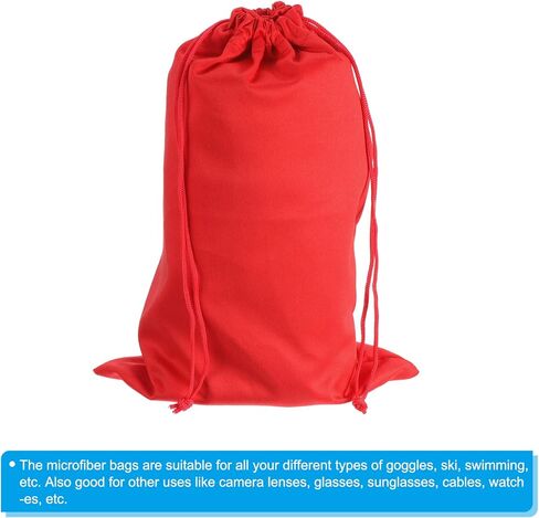 حقيبة نظارات التزلج من PATIKIL مصنوعة من الألياف الدقيقة لنظارات الثلج وحقيبة تخزين ناعمة وحقيبة برباط in Kuwait