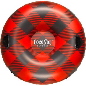 CocoNut Outdoor- 48" Inflatable Snow Rings - Heavy Duty Snow Sleds with Sturdy Handles for Kids, Teens and Adults-Cold Resistant Toboggan -Lightweight Tubes for Boys and Girls
