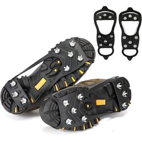 Crampons for Boots, crampons for Hiking and Anti-Skid, Walking Traction Cleats for Walking on Snow and ice, Upgraded Stainless Steel Cleats, The Best Choice for Winter Hiking Gear in Saudi Arabia