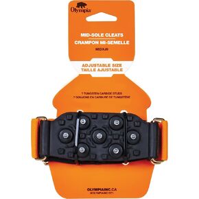 أوليمبيا: مرابط الجليد - مرابط الجر متوسطة النعل MIDXJ9، قبضة أحذية الثلج والجليد المحمولة مع حزام قابل للتعديل in Kuwait