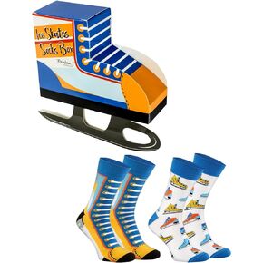Rainbow Socks- Women Men Snowboard or Skis Funny Socks - Novelty Gift for Winter Sports Fan- 1 Pair