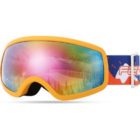 FEISEDY Kids Ski Goggles,Snowboard Goggles for Boys Girl Youth,OTG Anti Fog UV Protection Snow Goggles B0019 in Saudi Arabia