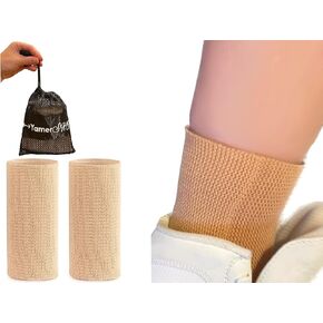 YamerSK8 Ankle Gel Sleeves, Padded Skate Socks for Figure Skating, Hockey, Skateboard,Roller Skating, Gel Pads for Ice Skating boots, 2(Two) Ankle Gel Sleeves in Kuwait