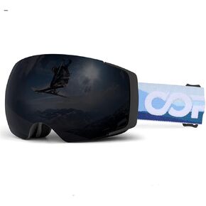 COPOZZ Ski Goggles Snowboard Goggles Men Women, M1 Magnetic Lens Snowboard Snow Goggle, OTG Anti-Fog Skiing Goggles