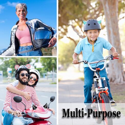 Helmet Cat Ears Devil Horns - Atiger 10 Pcs Ski Helmet Accessories Small Devil Horns with Adhesive Suction Cup Cute Decoration for Women Men Car Accessory Bike Ski Motorcycle Snowboard Helmet Girl Boy in Kuwait