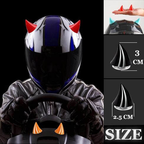 Helmet Cat Ears Devil Horns - Atiger 10 Pcs Ski Helmet Accessories Small Devil Horns with Adhesive Suction Cup Cute Decoration for Women Men Car Accessory Bike Ski Motorcycle Snowboard Helmet Girl Boy in Kuwait