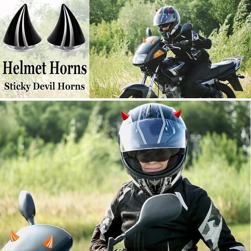 Helmet Cat Ears Devil Horns - Atiger 10 Pcs Ski Helmet Accessories Small Devil Horns with Adhesive Suction Cup Cute Decoration for Women Men Car Accessory Bike Ski Motorcycle Snowboard Helmet Girl Boy in Kuwait