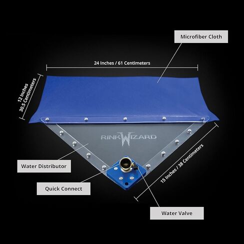 مسرحية التزلج على الجليد من رينك ويزارد - مزيل السطح الخارجي للتزحلق في الفناء الخلفي أو تركيبات الجليد التجارية، رائعة لألعاب الهوكي والتزلج على الجليد، عرض 60.96 سم in Kuwait