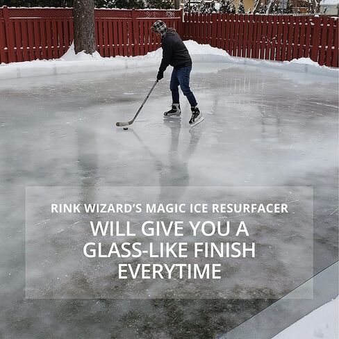 مسرحية التزلج على الجليد من رينك ويزارد - مزيل السطح الخارجي للتزحلق في الفناء الخلفي أو تركيبات الجليد التجارية، رائعة لألعاب الهوكي والتزلج على الجليد، عرض 60.96 سم in Kuwait