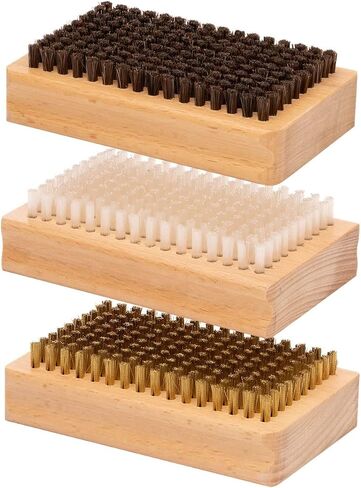 mountainFLOW eco-Wax | Wax Brush Set | Brass, Nylon, Horsehair Brushes | Ergonomic All Wooden Handles | Eco-Friendly Canvas Travel Bag in Saudi Arabia