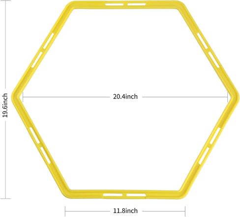سلم رشاقة من Olioliyou، حلقة تدريب خفة الحركة وسرعة سداسية لكرة القدم، تدريبات رشيقة على القدمين والقفز العمودي، اللياقة البدنية الرياضية in Kuwait
