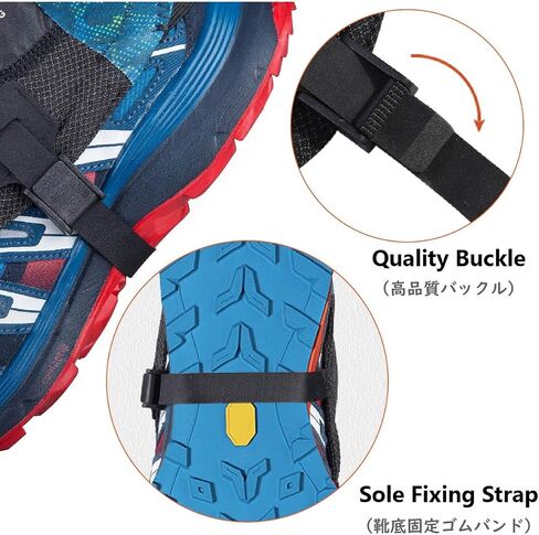 JEELAD Low Trail Gaiters Reflective Running Gaiters Ankle Gators Lightweight Hiking Walking Gaiters for Men Women in Kuwait