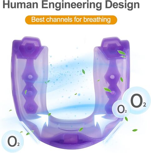 واقي فم لكرة القدم مع حزام، واقي فم رياضي احترافي ناعم للشباب للملاكمة والهوكي وكرة السلة والفنون القتالية المختلطة واللاكروس والرجبي والجوجيتسو (ارجواني) in Kuwait