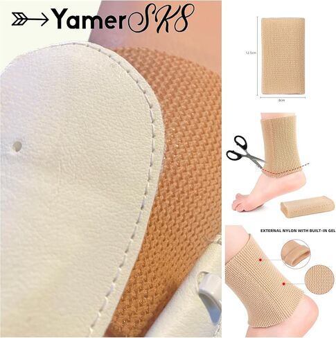 أكمام جل للكاحل YamerSK8، جوارب تزلج مبطنة للتزلج على الجليد، الهوكي، لوح التزلج، التزلج على الجليد، وسادات جل لأحذية التزلج على الجليد، 2 (اثنان) أكمام جل للكاحل in Kuwait