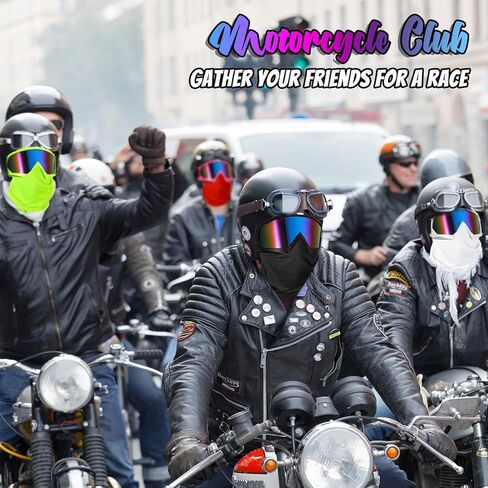 Poen 6 قطع نظارات دراجة نارية مقاومة للرياح قابلة للتعديل ATV الثلج الترابية دراجة السلامة للرجال والنساء و6 قطع قناع وجه قابل للتنفس لركوب الدراجات النارية وركوب الدراجات والمشي لمسافات طويلة in Kuwait