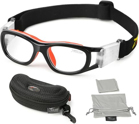 PELLOR Kids Safety Goggles, Sports Eyewear Protective Glasses Antifog Lens Replaceable Protection Goggles for Boys and Girls- Black in Kuwait