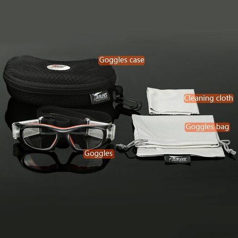 PELLOR Kids Safety Goggles, Sports Eyewear Protective Glasses Antifog Lens Replaceable Protection Goggles for Boys and Girls- Black in Kuwait