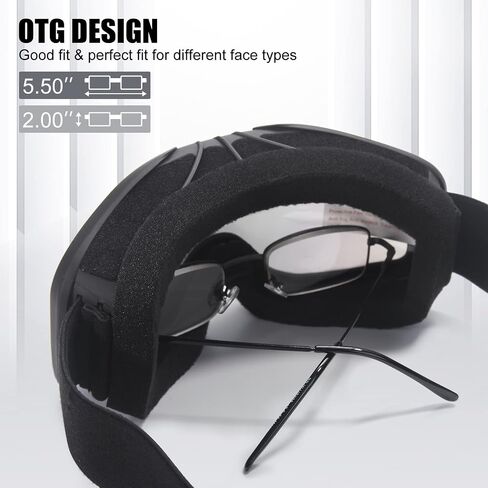 SKYWAY Ski Goggles,OTG Snow Snowboard Goggles for Men Women Snowmobile Skiing Skating SS6001 in Saudi Arabia