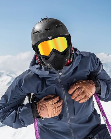 SHUOLIYAN 2 Pieces Motorcycle Goggles Dirt Bike Goggles ATV Goggles Riding Goggles Ski Goggles Suitable For Men Women Youth in Kuwait