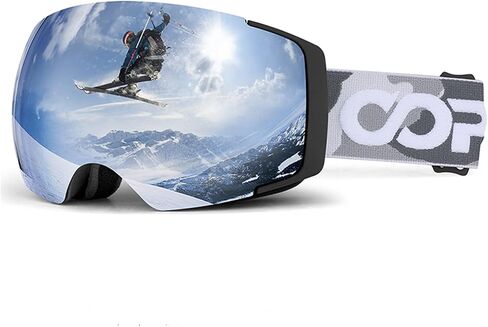 COPOZZ Ski Goggles Snowboard Goggles Men Women, M1 Magnetic Lens Snowboard Snow Goggle, OTG Anti-Fog Skiing Goggles in Kuwait