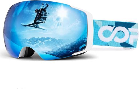 COPOZZ Ski Goggles Snowboard Goggles Men Women, M1 Magnetic Lens Snowboard Snow Goggle, OTG Anti-Fog Skiing Goggles in Kuwait