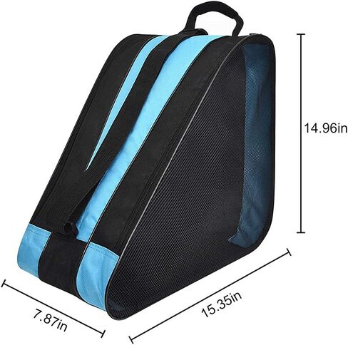 Kids Ice Skates Bags Heavy Duty Oxford Roller Skating Shoes Carry Bag Inline Skate Boot Shoulder Bag Children Boys Girls Hockey Skate Tote Ski Sport Bag Multi Pockets for Ice Skate Protective Gears in Saudi Arabia
