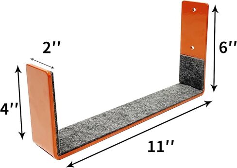 رف تثبيت على الحائط لعرض لوح التزلج من Qualward لتخزين لوح التزلج في الأماكن المغلقة وخطاطيف معدنية فولاذية لتخزين ألواح التزلج على الجليد للمنزل والمرآب in Kuwait
