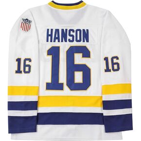 Hanson Brothers Charlestown Chiefs Slap Shot Moive Hockey Jersey Stitched Letters and Numbers S-XXXL