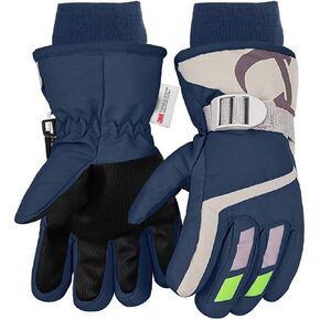 7-mi Kids Winter Warm Water-Resistant Gloves for Skiing/Snowboarding/Cycling/Riding Outdoor Activities Children Mittens