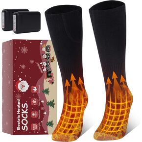 2023 جوارب قابلة لإعادة الشحن بقدرة 4000 مللي أمبير في الساعة للرجال والنساء، جوارب تدفئة حرارية كهربائية قابلة للغسل للصيد والتزلج في الشتاء في الهواء الطلق - البطارية متضمنة in Kuwait