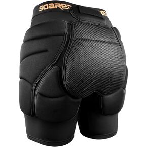 Soared 3D Protection Hip Butt XPE Padded Shorts for ski, ice Skating, Snowboarding, Skateboard for Men Women