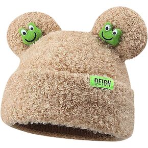 BOLLEY JOSS Womens Winter Beanies Cute Woollike Knitted Frog Hat Women Lady Girl Crochet Sheep Christmas Hats in Kuwait