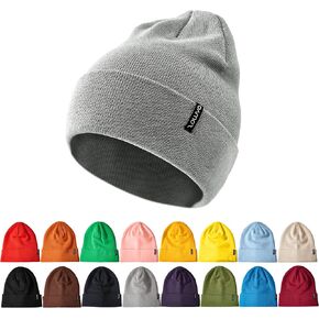 قبعة Zowya محبوكة قابلة للعكس للرجال والنساء، سميكة مخططة على الوجهين، قبعة يمكن ارتداؤها، ناعمة ودافئة للجنسين، قبعة واحدة in Kuwait