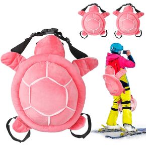 Junkin 3 Pcs Turtle Butt Pads for Snowboarding Ski Protective Gear Set Cute Turtle 3D Hip Protectors for Skating Tortoise Cushion Padded Turtle Knee Pad for Kid Adult Skiing Roller Protection