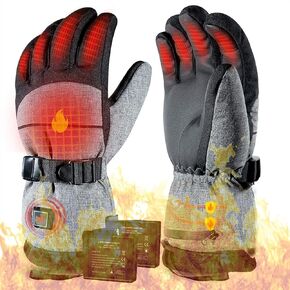قفازات WISSBLUE 4000 مللي أمبير في الساعة قفازات تسخين مقاومة للماء قابلة لإعادة الشحن للرجال والنساء، قفازات شتوية دافئة للصيد والصيد والتزلج على الجليد والجري وركوب الدراجات والتزلج على الجليد والمشي لمسافات طويلة in Kuwait