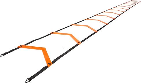 JAWKU Speed and Agility Ladder, Extra Long 21-Foot with 15-Rungs to Improve Balance, Acceleration, Lateral Speed, Change of Direction, and Body Control in Saudi Arabia
