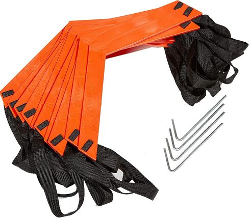 JAWKU Speed and Agility Ladder, Extra Long 21-Foot with 15-Rungs to Improve Balance, Acceleration, Lateral Speed, Change of Direction, and Body Control in Saudi Arabia