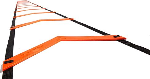 JAWKU Speed and Agility Ladder, Extra Long 21-Foot with 15-Rungs to Improve Balance, Acceleration, Lateral Speed, Change of Direction, and Body Control in Saudi Arabia