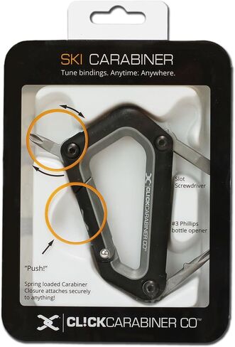 أداة حلقة تسلق جبال الألب من Click Carabiner (برتقالي نيون) in Saudi Arabia