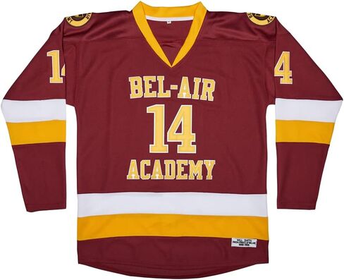 قميص هوكي جيرسي للرجال رقم 14 من Bel-Air Academy Movie Ice Hockey Jersey للرجال، أحمر in Kuwait