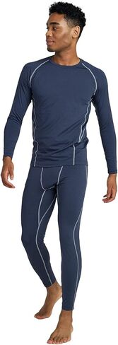 ملابس داخلية رياضية حرارية للرجال من LAPASA طقم أساسي خفيف الوزن وأكمام طويلة علوي وسفلي للتزلج وتسلق الجبال شتاء M53 in Kuwait
