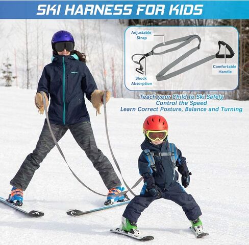 حزام تزلج للمبتدئين في التزلج على الجليد، حقيبة ظهر للتزلج على الجليد للاطفال، تعليم الطفل التزلج والتحكم في سرعة التزلج على الجليد، معدات تدريب على التزلج لإعداد الطفل للتعامل مع المنحدرات in Kuwait