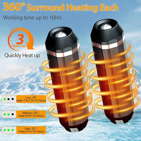 3 في 1 أجهزة تدفئة اليد قابلة لإعادة الشحن، 2 حزمة من أجهزة تدفئة الأيدي القابلة لإعادة الشحن، أجهزة تدفئة الأيدي الساخنة مع مصباح يدوي وبنك طاقة، سخانات يد كهربائية بقدرة 10000 مللي أمبير في الساعة قابلة لإعادة الشحن تعمل بالبطارية المحمولة in Kuwait