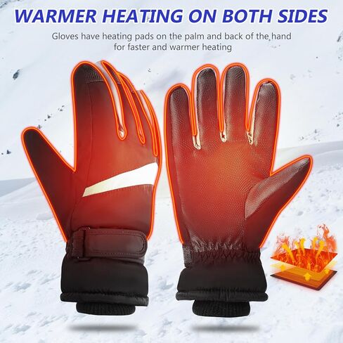 USB Heated Gloves for Man and Women, Augot Electric Heated Gloves Plug and Play, Temperature Adjustable Heating Gloves Waterproof & Windproof for Home Office Cycling Motorcycle Hiking Skiing in Kuwait