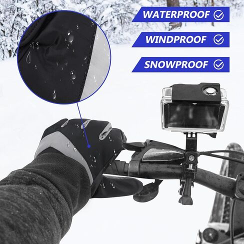 USB Heated Gloves for Man and Women, Augot Electric Heated Gloves Plug and Play, Temperature Adjustable Heating Gloves Waterproof & Windproof for Home Office Cycling Motorcycle Hiking Skiing in Kuwait