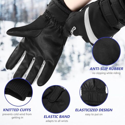 USB Heated Gloves for Man and Women, Augot Electric Heated Gloves Plug and Play, Temperature Adjustable Heating Gloves Waterproof & Windproof for Home Office Cycling Motorcycle Hiking Skiing in Kuwait