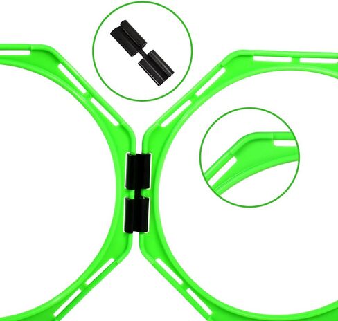 مجموعة حلقات خفة الحركة المثمنة من TNZMART متعددة الوظائف، حلقة تدريب مثمنة، دوائر تدريب متعددة الأضلاع مع 10 مخاريط قرصية in Kuwait