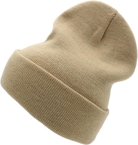 PZLE Warm Winter Hat Knit Beanie Skull Cap Cuff Beanie Hat Winter Hats for Men in Kuwait